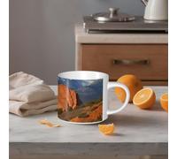 STVYUKL Tasse à café en céramique de 445 ml, tasse à café amusante avec grande poignée, tasse à thé Pikes Peak Colorado, tasse cadeau pour latte, cacao, café blanc