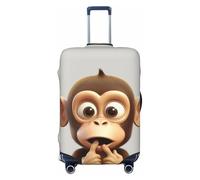 STVYUKL The Silent Monkey Housse de bagage personnalisée élastique lavable Housse de protection pour valise Auti-Scratch convient aux bagages de 45,7 à 81,3 cm, Noir , M