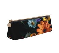 STVYUKL Trousse à crayons avec fermeture éclair - Motif fleurs vives - Pour le travail et le bureau