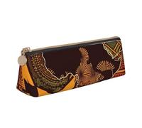 STVYUKL Trousse à crayons élégante avec fermeture éclair - Motif carte africaine ethnique - Pour le travail et le bureau