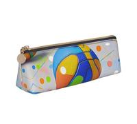 STVYUKL Trousse à crayons élégante avec fermeture éclair - Motif grue et oiseaux sauvages - Pour le travail et le bureau, Ballon de basket coloré, Taille unique