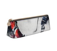 STVYUKL Trousse à crayons en cuir avec fermeture éclair et motif hockey sur glace