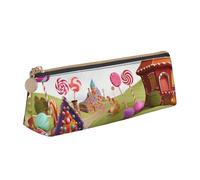 STVYUKL Trousse à crayons en cuir avec fermeture éclair - Motif rat gris, Candy Beautiful Land, Taille unique