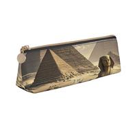 STVYUKL Trousse à crayons en cuir avec fermeture éclair - Motif Tour Eiffel - Pour le travail et le bureau, Pyramides égyptiennes, Taille unique
