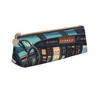 STVYUKL Trousse à crayons en cuir avec motif alpaga, élégante et fine avec fermeture éclair, pour le travail et le bureau, Avion., Taille unique