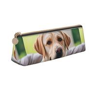 STVYUKL Trousse à crayons en cuir avec motif labrador mignon et élégant, avec fermeture éclair, pour le travail et le bureau