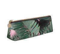 STVYUKL Trousse à crayons en forme de bonhomme en pain d'épices sur planche en bois, élégante trousse à crayons fine avec fermeture éclair, trousse de maquillage en cuir pour le travail et le bureau