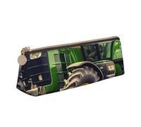 STVYUKL Trousse à crayons sur le thème du tracteur, élégante trousse à crayons fine avec fermeture éclair, trousse de maquillage en cuir pour le travail et le bureau