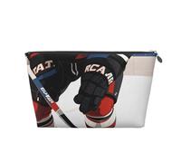 STVYUKL Trousse de maquillage en cuir étanche - Portable - Trousse de toilette de voyage - Pochette zippée dorée pour femme, Argenté., Taille unique