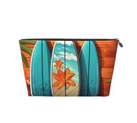 STVYUKL Trousse de maquillage en cuir étanche - Portable - Trousse de toilette de voyage - Pochette zippée dorée pour femme, Argenté., Taille unique