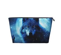 STVYUKL Trousse de maquillage en cuir étanche - Portable - Trousse de toilette de voyage - Pochette zippée dorée pour femme, Argenté., Taille unique