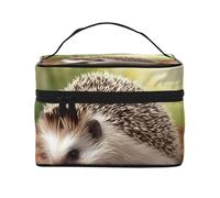 STVYUKL Trousse de maquillage hérisson pour femme, étanche, portable, grande capacité, trousse de toilette avec poignée sur le dessus, fermeture éclair, organiseur de maquillage