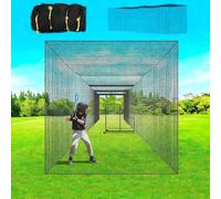 STWBHW Cage de frappeur Portable de Baseball et de Softball, Filets de Cage de frappeur de Baseball, Filet d'entraînement de Frappe de Baseball Professionnel entièrement fermé avec Porte