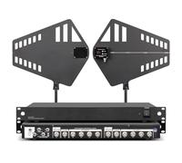 STWBHW Répartiteur d'antenne UHF, amplificateur de Signal de Microphone sans Fil avec 2 antennes directionnelles Actives, 8 Ports d'entrée/Sortie, Plage de fréquences 400-950 MHz