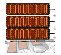 STWBHW Tapis Chauffants antidérapants for escaliers, Tapis Chauffants for déneigement d'entrées, avec Cordon d'alimentation, Tapis Chauffants d'extérieur for Le déneigement Hivernal(3Pcs)