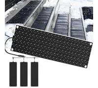 STWBHW Tapis de déneigement for allée, Tapis Chauffant en Caoutchouc antidérapant avec Cordon d'alimentation, kit de Tapis Chauffants for escaliers, Tapis d'extérieur Chauffants(4Pcs,30x90CM)