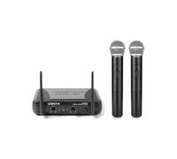 SkyTec Micro sans fil STWM712 VHF 2 canaux 50 m Autonomie 8 h XLR/AUX Noir