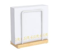 STWWO Porte-serviettes de Table Blanc Support de Serviette Papier Moderne Porte Serviette Distributeur de Serviettes Décoration pour La Maison Cuisine Restaurant, en Métal & Bois