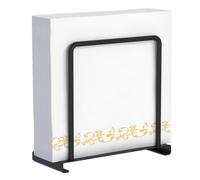 STWWO Porte-serviettes de Table en Métal Support de Serviette Papier Moderne Porte Serviette Distributeur de Serviettes Décoration pour La Maison Cuisine Restaurant, Noir