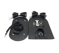 Stxdynjy 7 Pièces Base de Sac à Main Kit Ensemble Accessoires Couture DIY Fond Rond PU pour Création Personnalisée et Rénovation de Sacs, Le Noir
