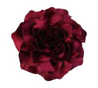 Stxdynjy Broche Fleur Fait Main Accessoire de Vêtement Corsage de Banquet Épingle de Costume Grande Fleur Élégante pour Rehausser Une Tenue Approprié comme Cad, Rouge