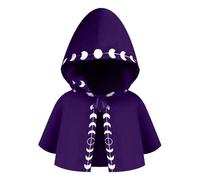 Stxdynjy Cowl Halloween Cape Capuche Poncho Magicien Gothique Vintage En Polyester Laçage Adaptée à Cosplay Théâtre Carnaval Cadeau Décoration Maison, violet