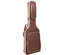 Stxdynjy Housse de Guitare Électrique Étui Souple Sac à Dos Rembourré Poche Accessoires Zip Intégral Tissu Oxford Poignée Latérale Solide et Intérieur Doux, Array, Marron