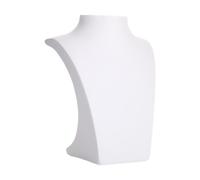 Stxdynjy Présentoir à Bijoux, Buste, Mannequin, Présentoir à Bijoux Tendance, Support de Chaîne, Organisateur pour Commode, Bureau, Exposition, Blanc 14x10.5x19.5 Cm