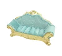 Stxdynjy Présentoir Bijoux Porte Bijoux Organisateur Bijoux Support Bijoux Élégant Forme Canapé avec Finition en Résine et Polyester Adapté Au Rangement Femmes, Vert