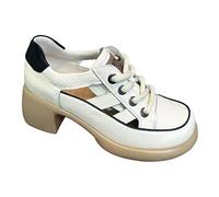 Stxdynjy Sandales à Hauts pour Femmes Chaussures à Bride Arrière Compensées Baskets Semelle Épaisse PU Doublure Douce Faciles à Enfiler Adaptées Aux Loi,