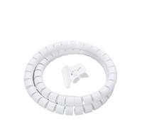 Styire Enrouleur de câble de 2 mètres, Manchon de Gestion de Cordon, Organisateur de Tube en Spirale, Protection de Stockage de câble Gaine de Protection(White,ID 22mm)