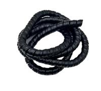 Styire Gaine de câble Ignifuge en Spirale de 2 mètres de 8 mm à 16 mm for tuyaux d'eau Gaine de Protection(Noir,ID 8mm)