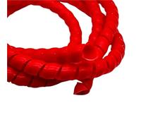 Styire Gaine de Protection Flexible en Spirale for câbles de 2 mètres, for la Gestion des câbles et l'enroulement des Tubes métalliques Gaine de Protection(Red,ID 25mm)