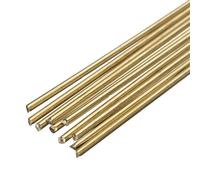 Styire Lot de 10 tiges de soudure dorées de 1,6 mm de diamètre et 250 mm de longueur en laiton for réparation, brasage et soudure Vide