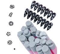 Styl de tampon à ongles - 8 pièces 16 têtes nai? a?t tampon, | Tools d'art naïf - Designs à la mode au choix, vous pouvez apporter de la et de l'excitation à tout amoureux de Nai?