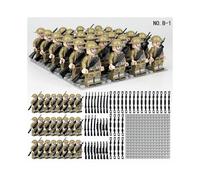 (style 1)24pcs British German Soviet Military Building Block Set with Small Particle Assembly for Bottom Plate Toys