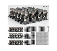 (style 2)24pcs British German Soviet Military Building Block Set with Small Particle Assembly for Bottom Plate Toys