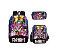 (style 20)Fortnite Student Schoolbag Fortnite Three-piece Backpack Lunch Bag Pencil Case Backpack 0619