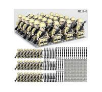 (style 5)24-Piece Set of British German and Soviet Military Building Blocks with Mini Particles for Toy Base Plates