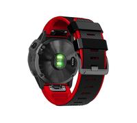 (Style A Garmin Fenix 7X, Multicolor) Diamond Texture Watch Band for Garmin Tactix 7 Pro/Fenix 7X/6X Pro/5X Plus,26mm Dual-color Silicone