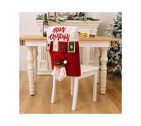 (Style A, Multicolor) Christmas Decorations Cute Cartoon Decor Christmas Dining Chair Slipcover Cloth Sleeve Chair Back Co