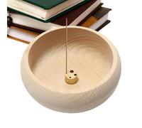 Style à quatre trous : porte-encens - Brûleur d'encens | Bol de support circulaire, brûleur de bol fait à la main pour bâtons, récepteur décoratif de cendres de Mad