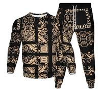Style Africain imprimé en 3D Hommes Survêtement 2 pièces Ensemble Sweat-Shirt et Jogging Hip Hop Activewear Streetwear