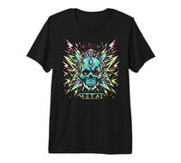 Style années 80 et 90 Skull Bone Cool Halloween Heavy Metal Music T-Shirt Haut de Gamme