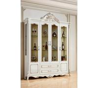 Style antique armoire baroque armoire en verre armoires meubles en bois vitrine