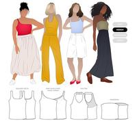 Style Arc Patron de couture Gilmore pour hauts tissés Tailles 38 à 50