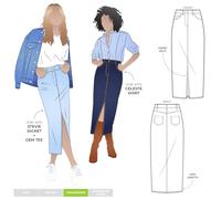 Style Arc Patron de couture Jupe en jean Tommie Tailles 04-16