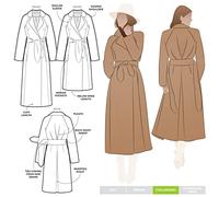 Style Arc Patron de couture pour manteau Ormond Designer Tailles 38-50