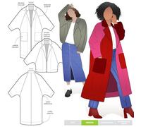 Style Arc Patron de couture pour manteau tissé Springfield Tailles 38-50