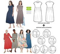 Style Arc Patron de couture - Robe midi Montana avec extension (tailles 38 à 50)